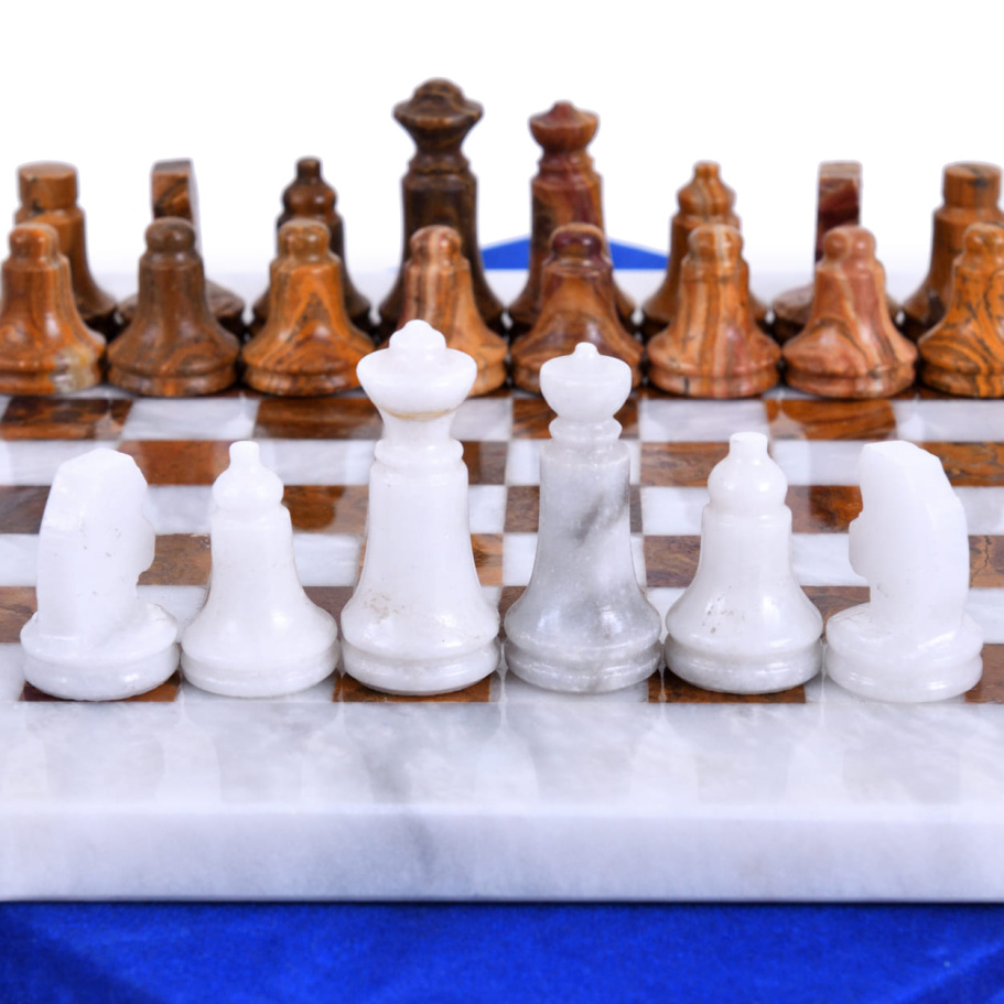 Шахматы из камня "Артер Карфаген" мрамор и яшма 20 купить в Казани