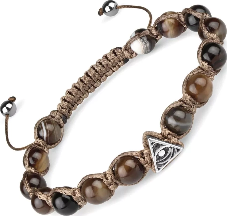 Браслет Франклин камень агат, 0.8 * 19 см