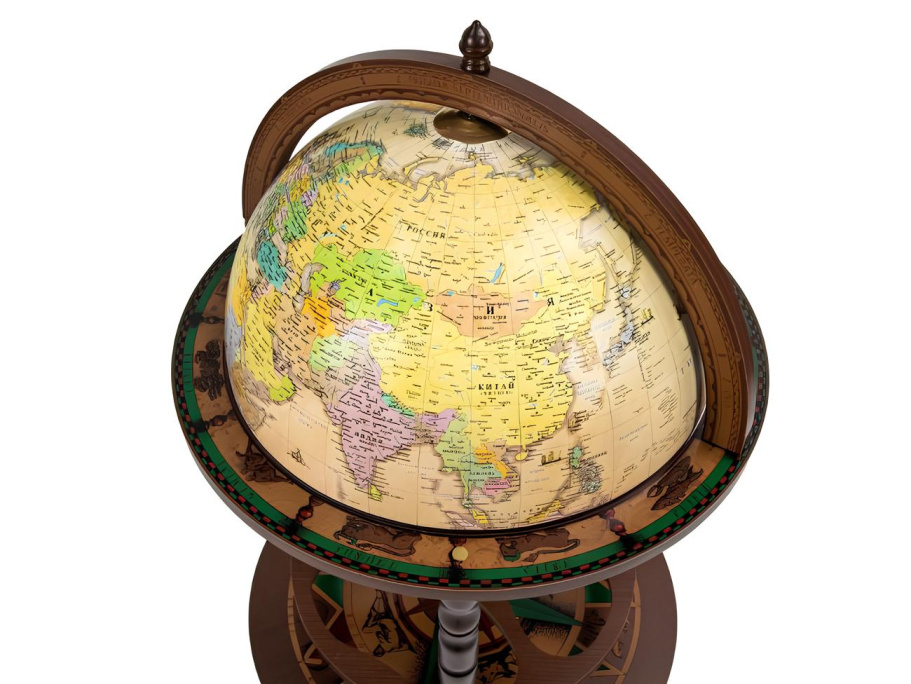 Глобус бар напольный "Перитей", сфера 40 см купить в Казани