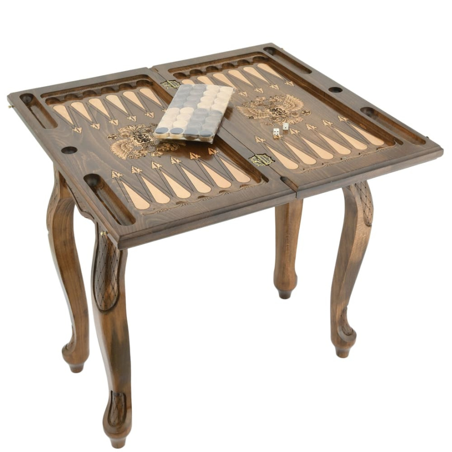 Стол ломберный Шахматы + Нарды резные "Родина" 60, Harutyunyan купить в Казани