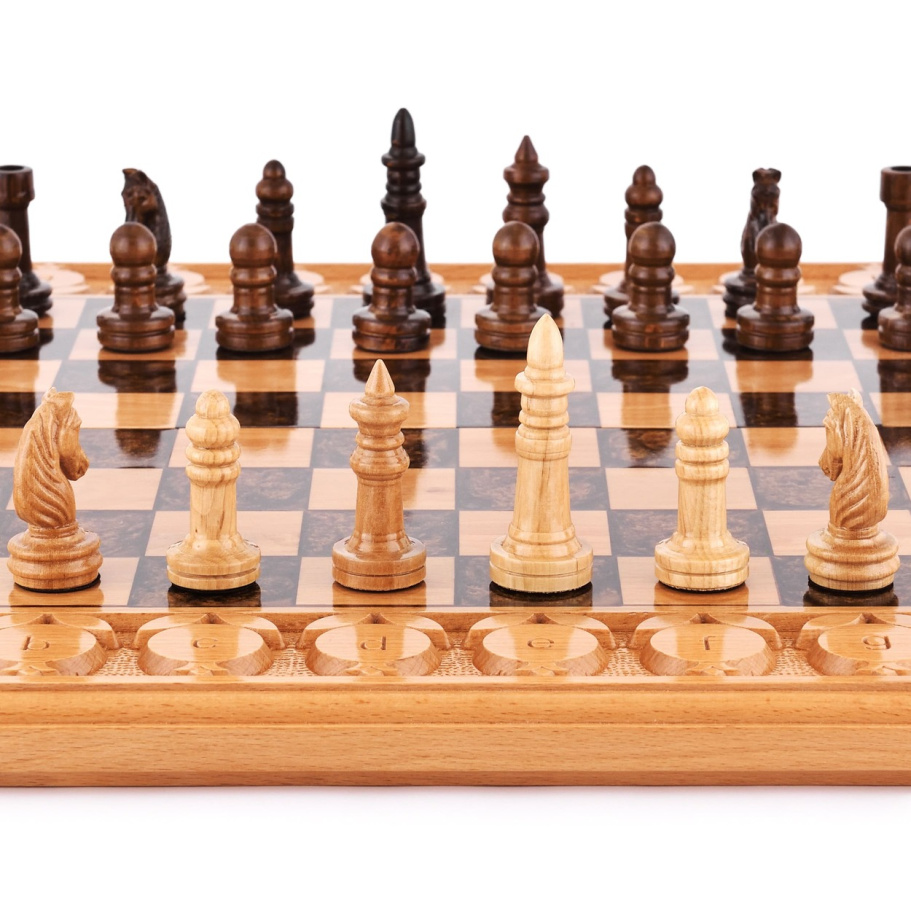 Шахматы + нарды резные "Умбра" 50 купить в Казани