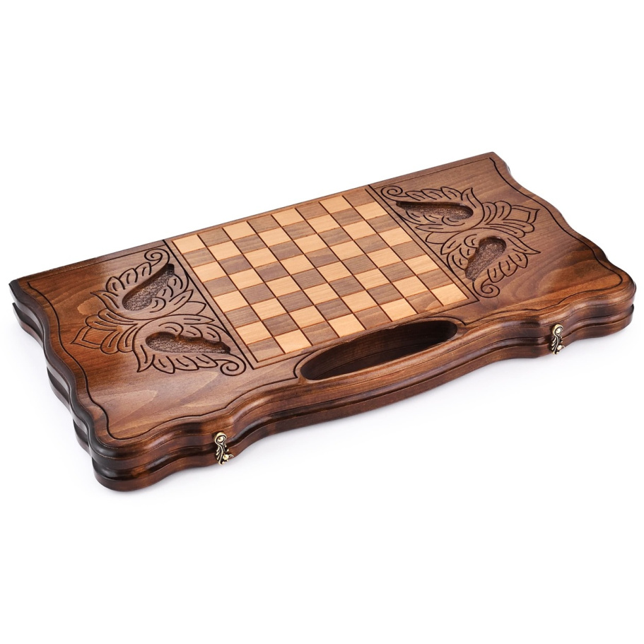 Нарды резные "Герб России"  большие 60, Harutyunyan купить в Казани