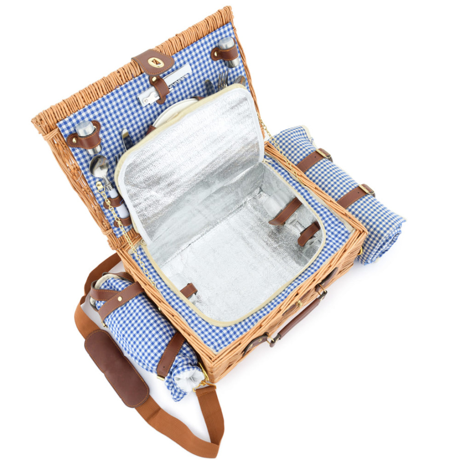 Корзина для пикника "Кассандра" (на 2 персоны) с пледом купить в Казани