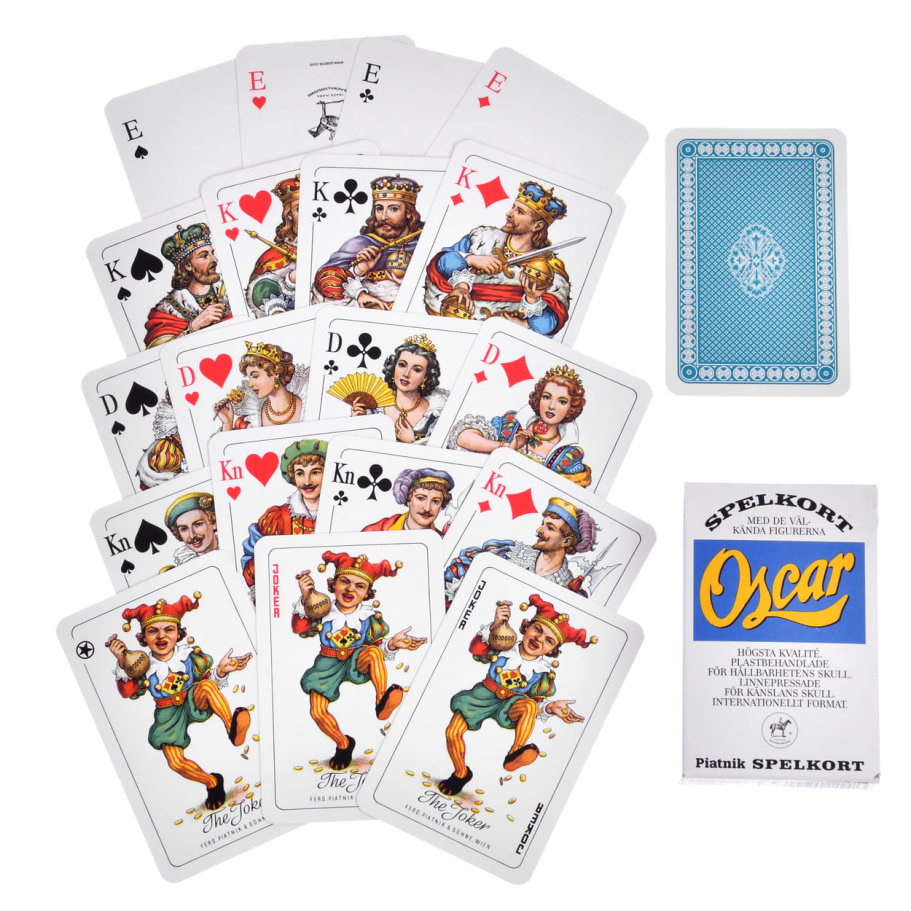 Карты игральные Оскар синяя рубашка, 55 карт купить в Казани