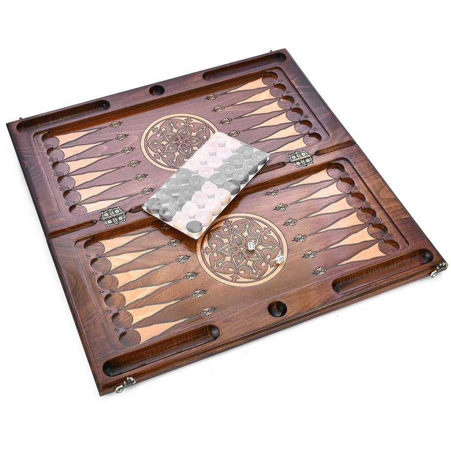 Нарды резные Рэкто "Греческий орнамент"  большие 60, Harutyunyan купить в Казани