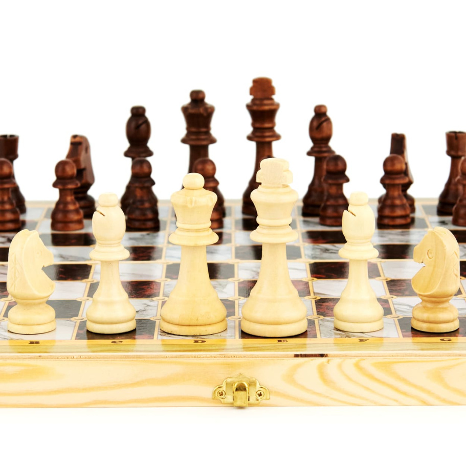 Шахматы + Нарды Мраморные, 40 купить в Казани