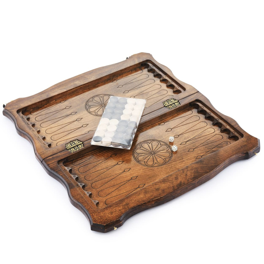 Шахматы + нарды резные "Вольные Горы" 40, Harutyunyan купить в Казани