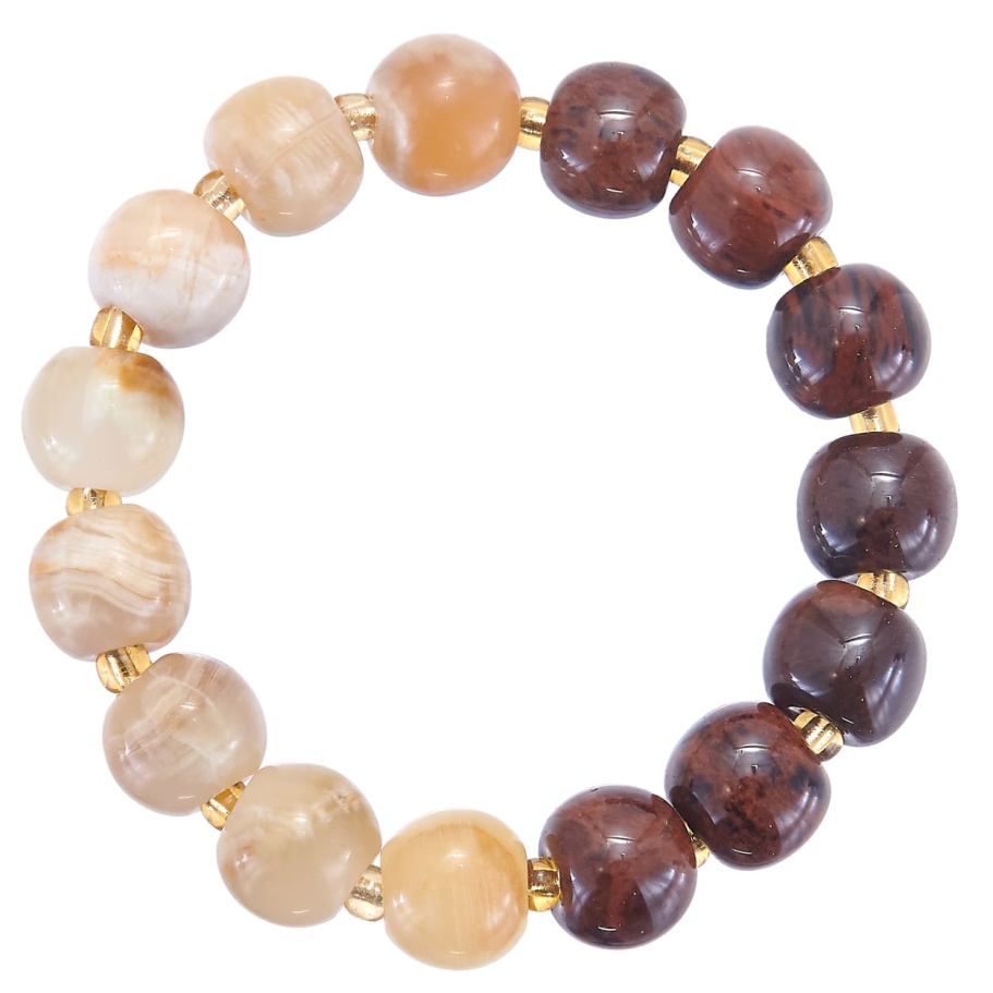 Браслет Либер желтый и коричневый камень 1.2 * 20, Давыдов купить в Казани