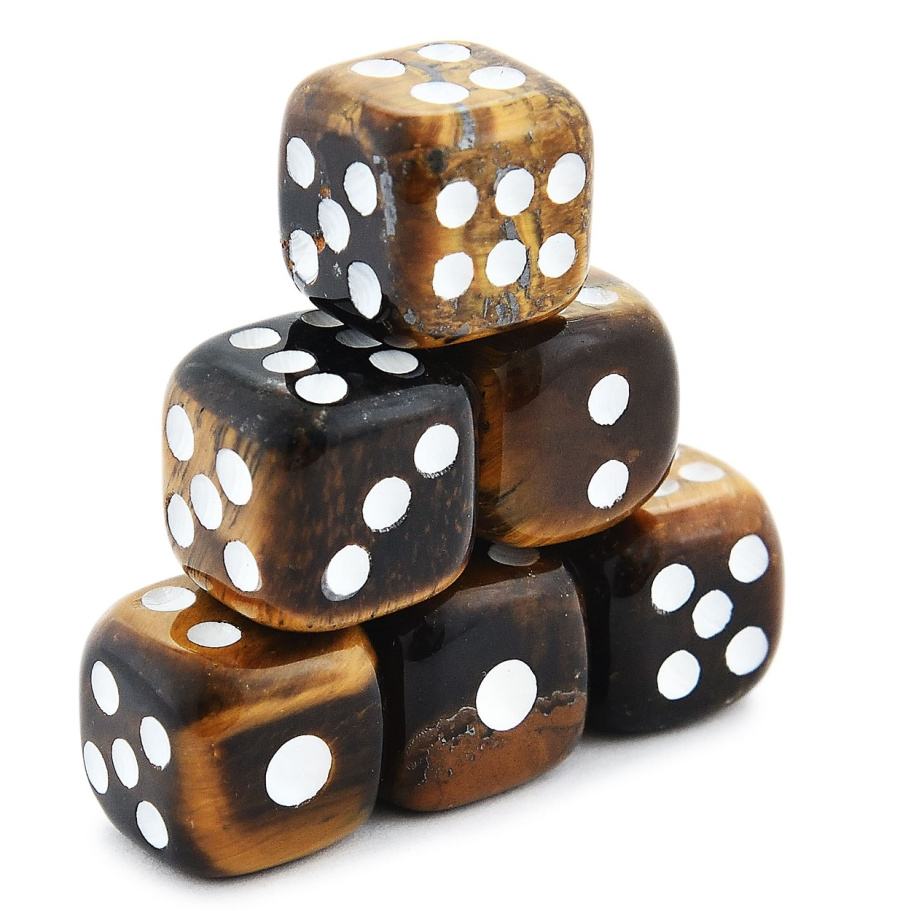 Кости игральные "Гамма" камень, коричневый, 15 мм (2 шт.) купить в Казани