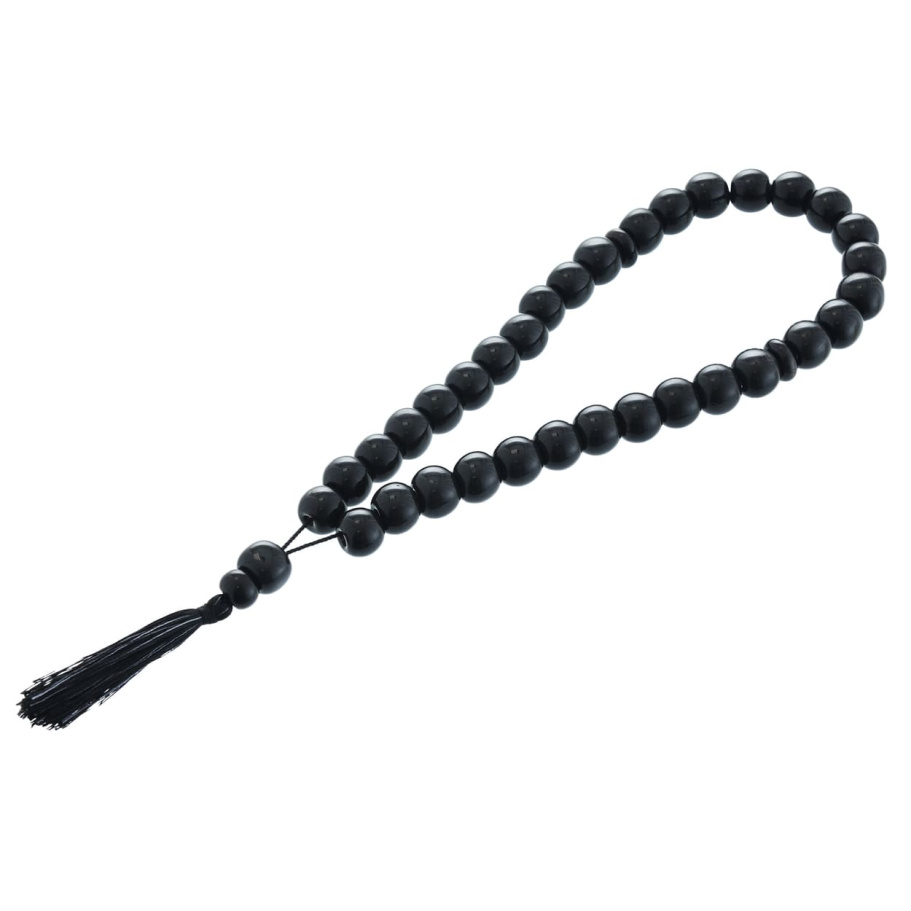 Четки с бусинами "Квестор" черный камень, Давыдов С.