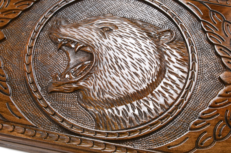 Нарды резные "Оскал Медведя " большие 60, Harutyunyan купить в Казани Нарды резные "Оскал Медведя " большие 60, Harutyunyan купить в Казани