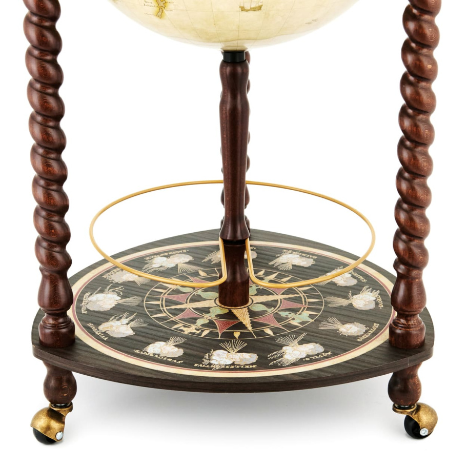 Глобус бар напольный "Клеоника", сфера 40 см купить в Казани