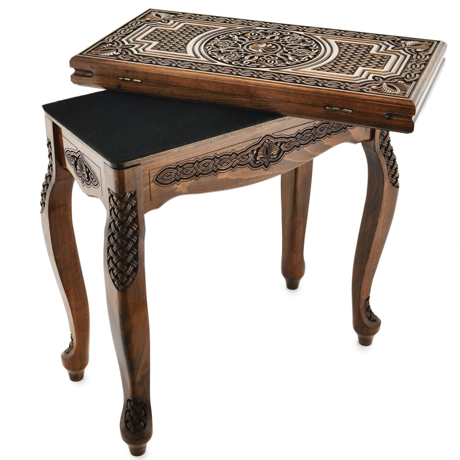 Стол ломберный Нарды резные "Витраж" 60, Harutyunyan купить в Казани