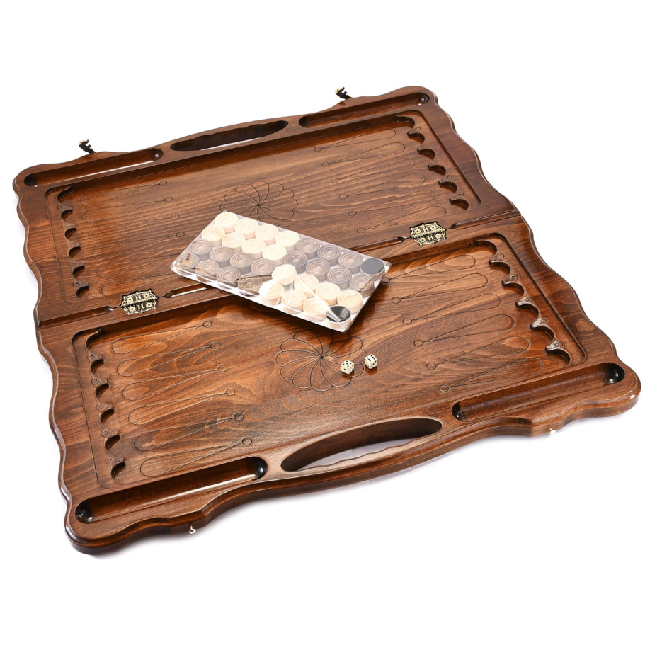 Нарды резные "Воющий волк " большие 60, Harutyunyan купить в Казани