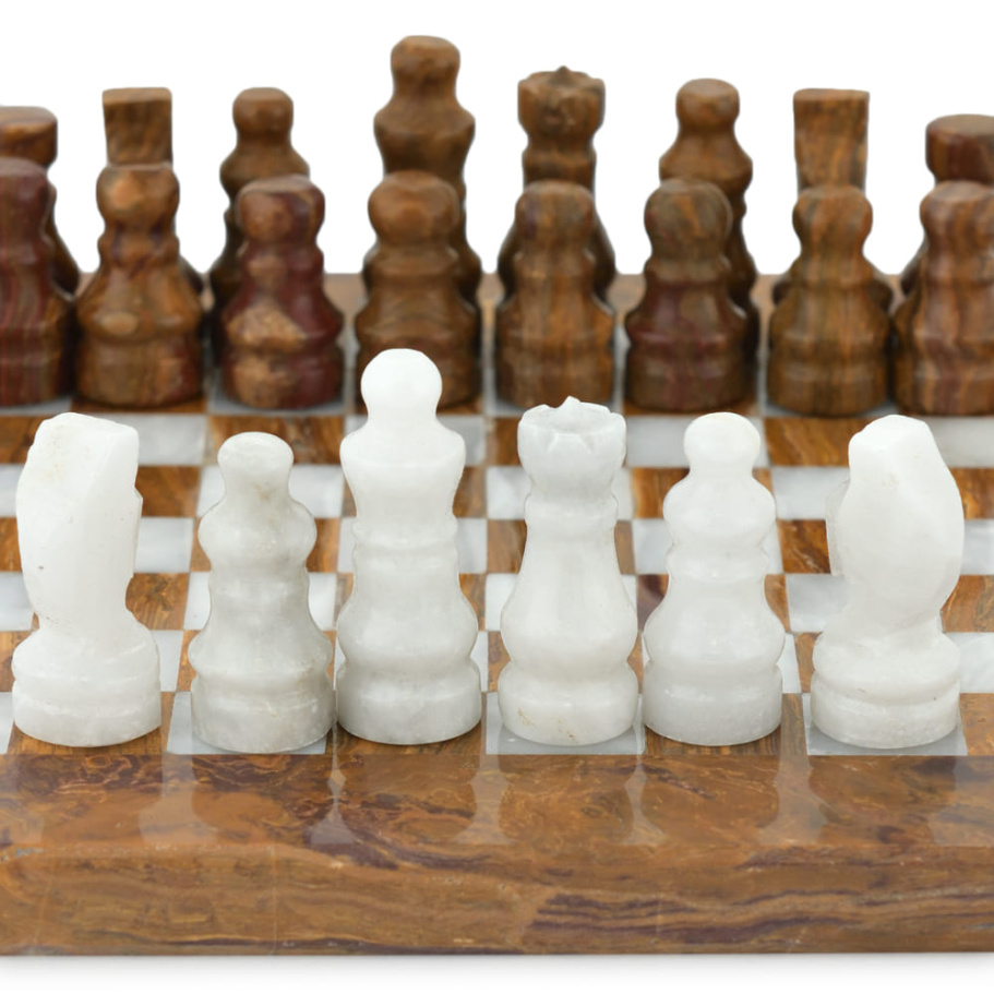 Шахматы из камня "Кирена" мрамор и яшма 20 купить в Казани