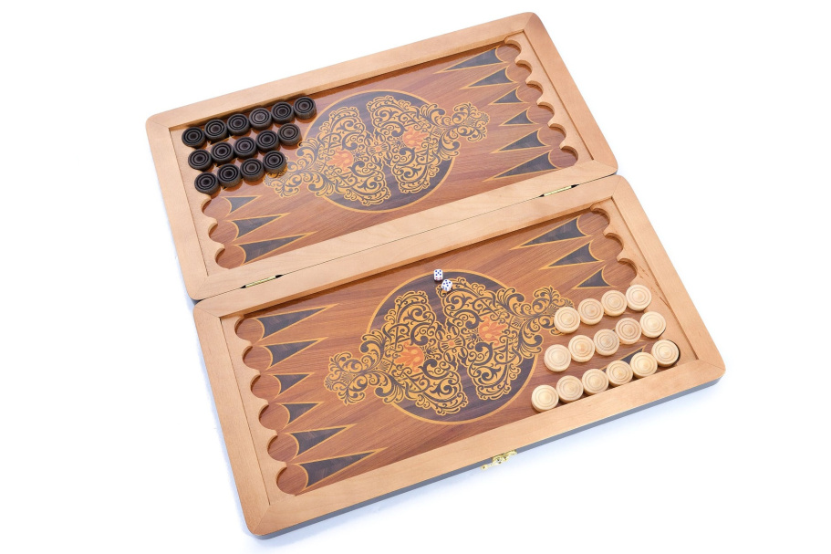 Нарды кожаные Пермские "Крокодил" большие 60 купить в Казани