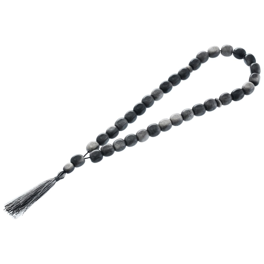 Четки с бусинами "Воин" серый камень, Давыдов С.