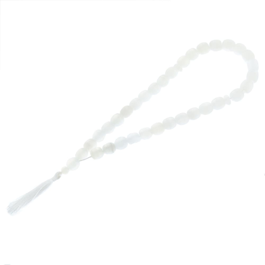 Четки с бусинами "Воин" белый камень, Давыдов С.