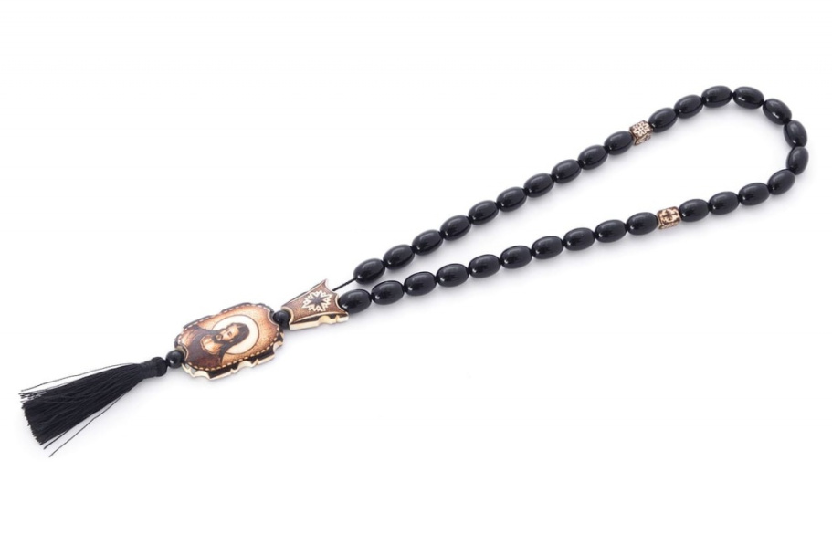 Четки черные "Молитва" эбонит, Беркутов К.