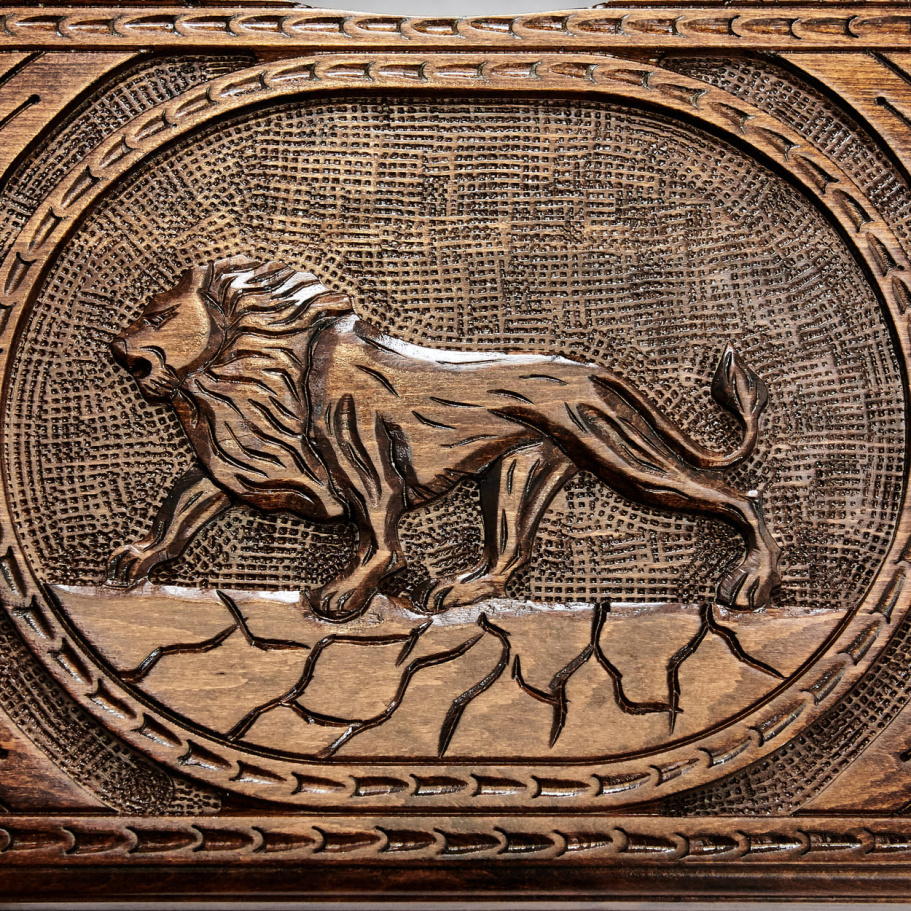 Нарды резные "Лев" Средние 50, Harutyunyan купить в Казани