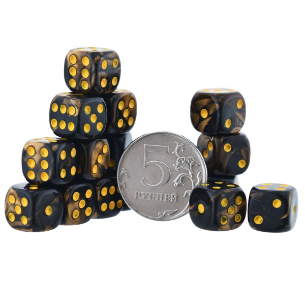 Кости игральные "Флора" акрил, желтый, 12 мм (2 шт.) купить в Казани