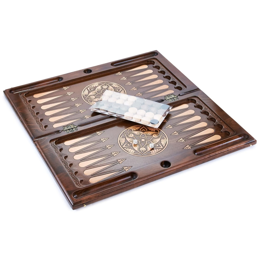 Нарды резные "Ярый медведь" большие 60, Harutyunyan купить в Казани Нарды резные "Ярый медведь" большие 60, Harutyunyan купить в Казани