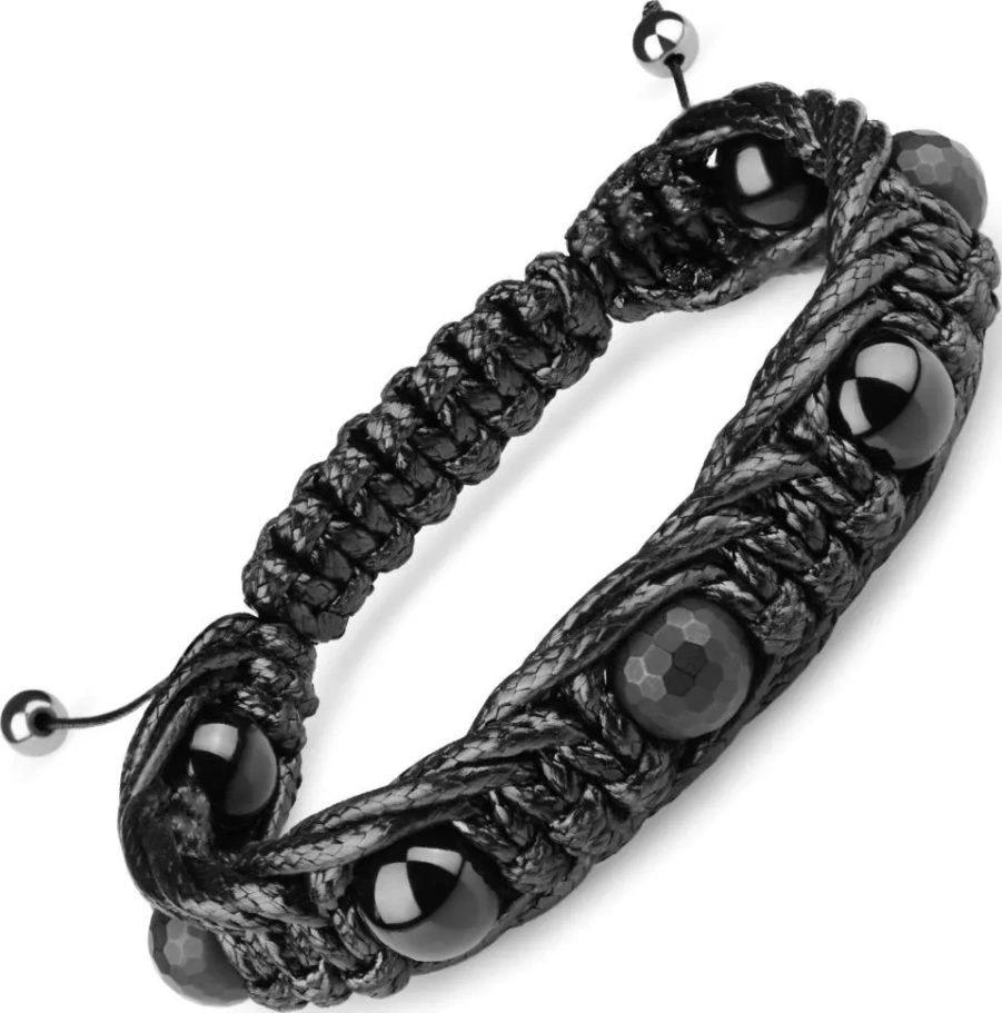 Браслет Алонсо плетенный, камень агат, 1 * 19 см