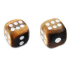 Кости игральные "Гамма" камень, коричневый, 15 мм (2 шт.)