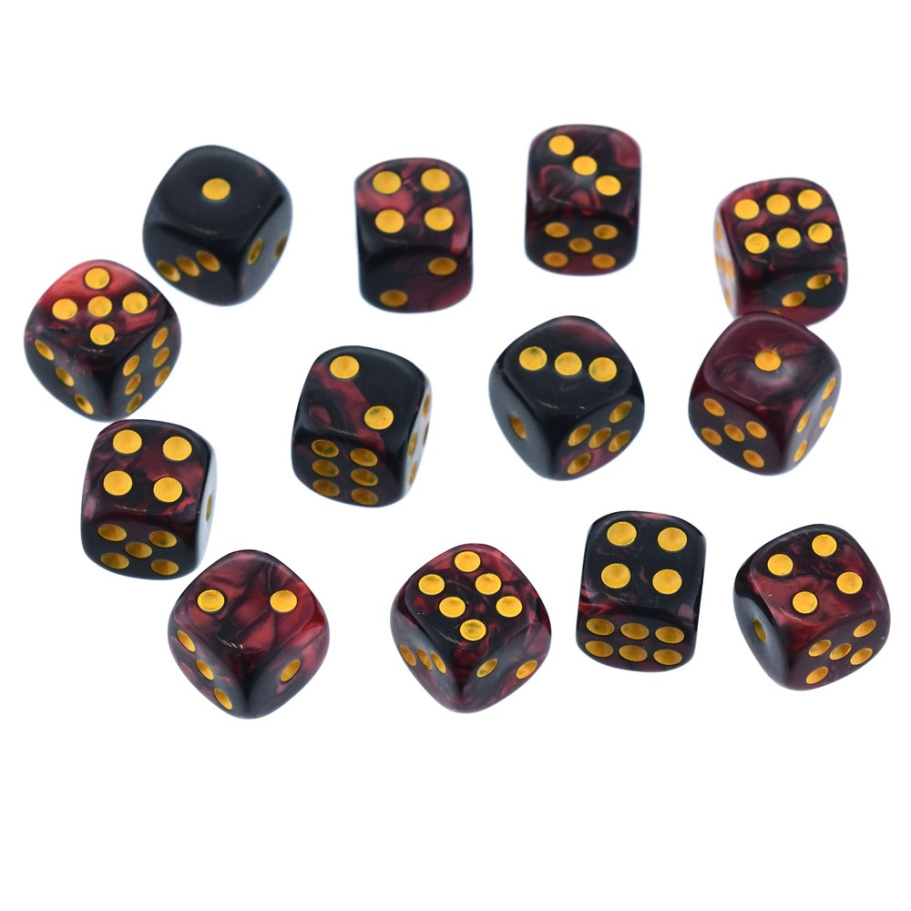 Кости игральные "Флора" акрил, красный, 12 мм (2 шт.) купить в Казани