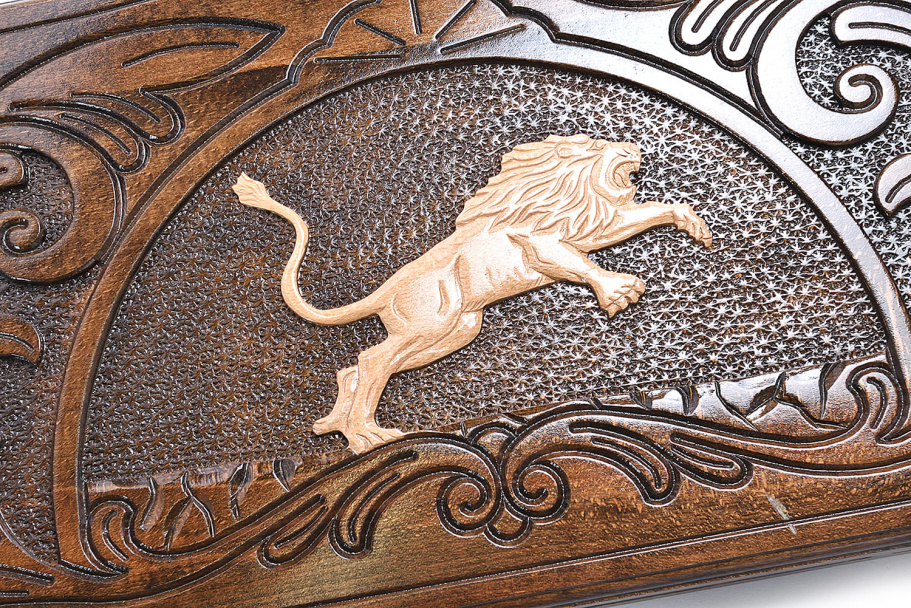 Нарды резные "Лев на охоте" большие 60, Osipov купить в Казани