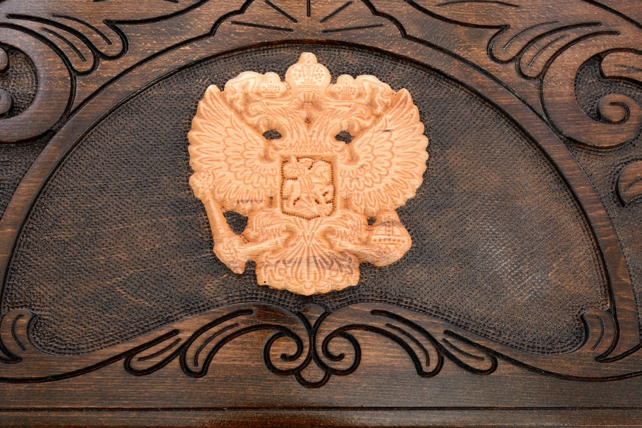 Нарды резные "Герб России" большие 60, Osipov купить в Казани