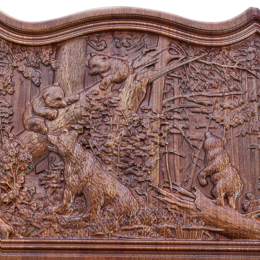 Нарды резные Ивановские мини "Мишки" 35, WoodG купить в Казани