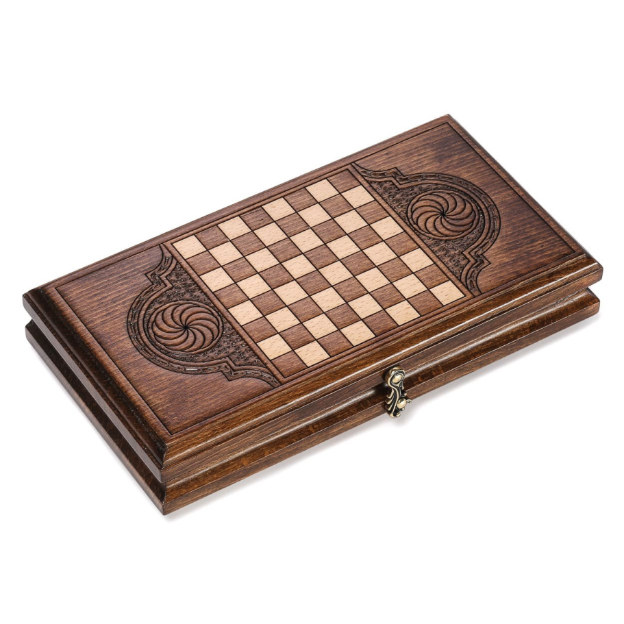 Нарды резные Рэкто "Герб России" мини 30, Harutyunyan купить в Казани