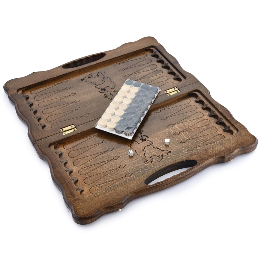 Нарды резные "Герб России"  средние 50, Harutyunyan купить в Казани