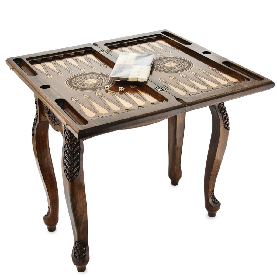 Стол ломберный Нарды резные "Витраж" 60, Harutyunyan купить в Казани