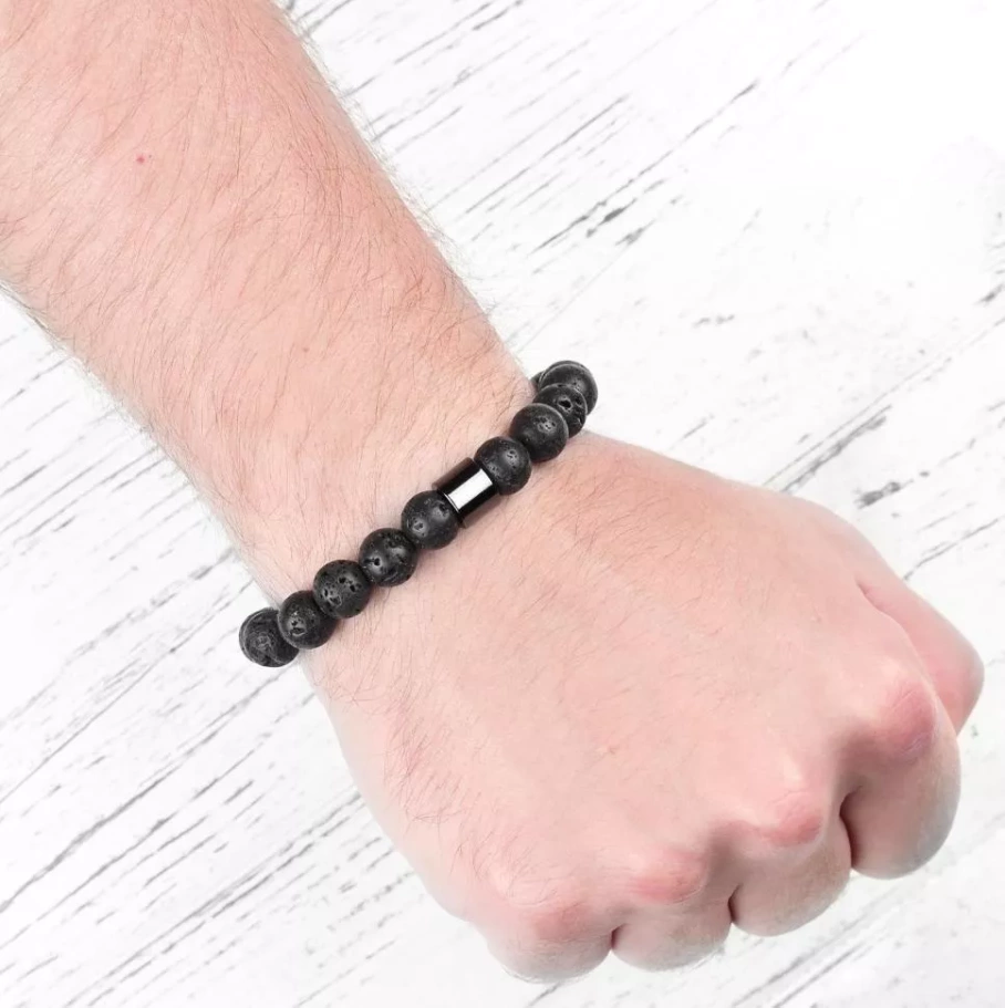 Браслет Гефест камень лава, 1 * 18 см купить в Казани