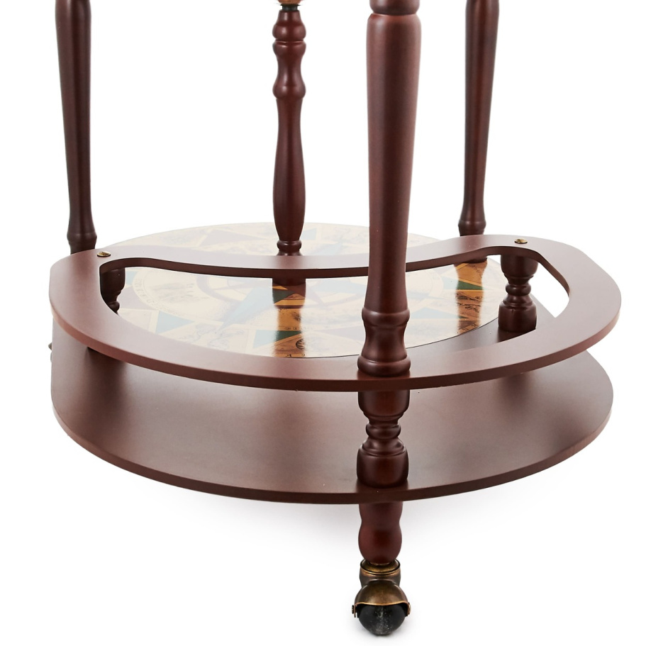 Глобус бар напольный со столом "Кибела" сфера 42 см купить в Казани