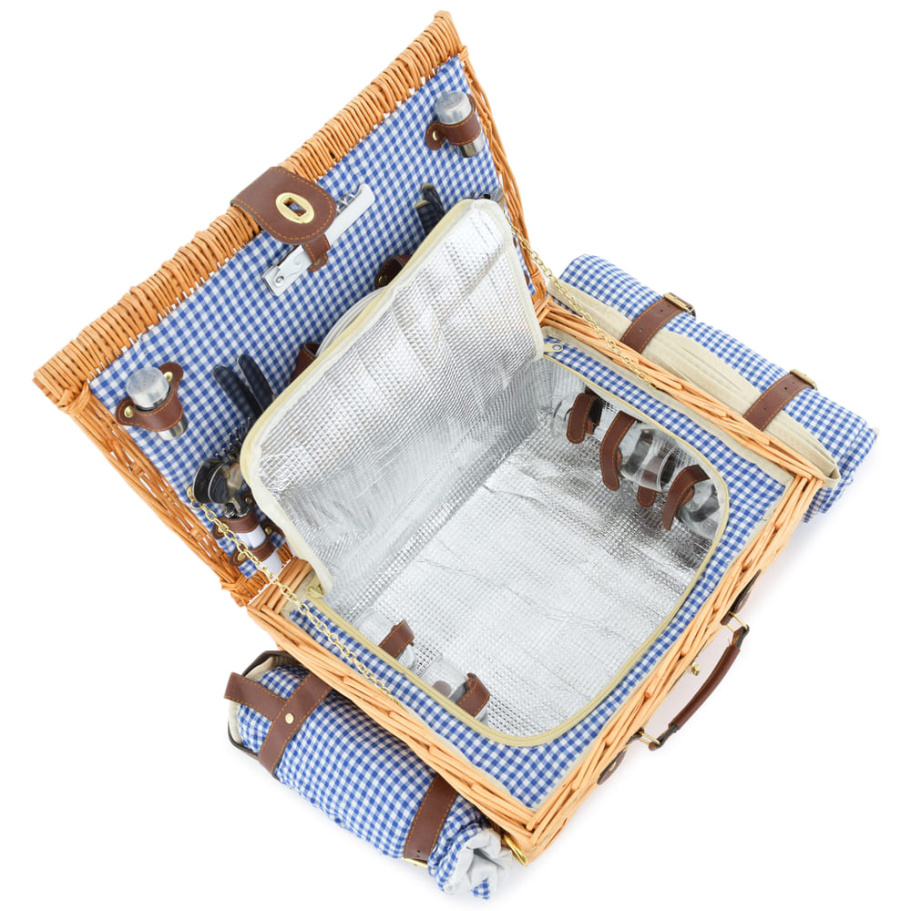 Корзина для пикника "Кассандра" (на 4 персоны) с пледом купить в Казани