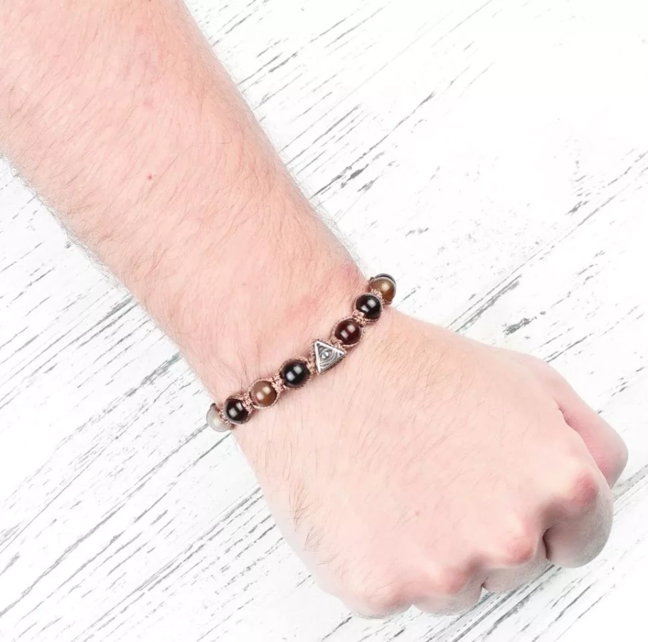 Браслет Франклин камень агат, 0.8 * 19 см купить в Казани