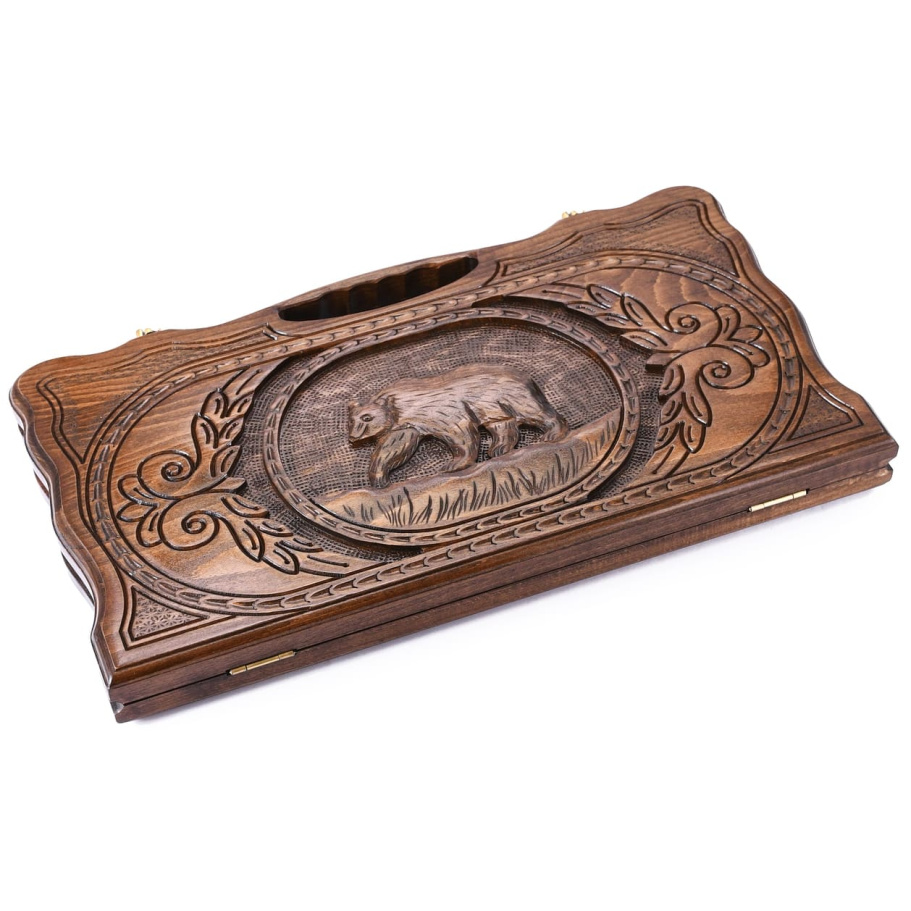 Нарды резные "Медведь"  средние 50, Harutyunyan