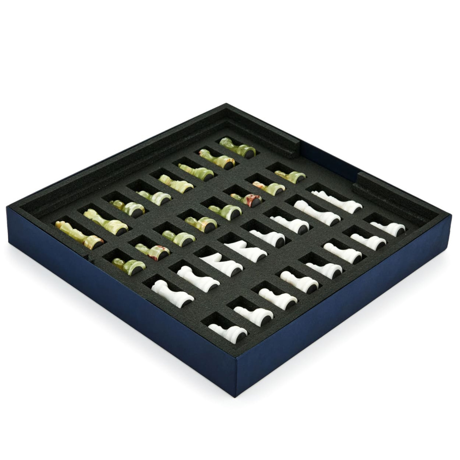 Шахматы каменные "Карфаген" мрамор и оникс 40 купить в Казани