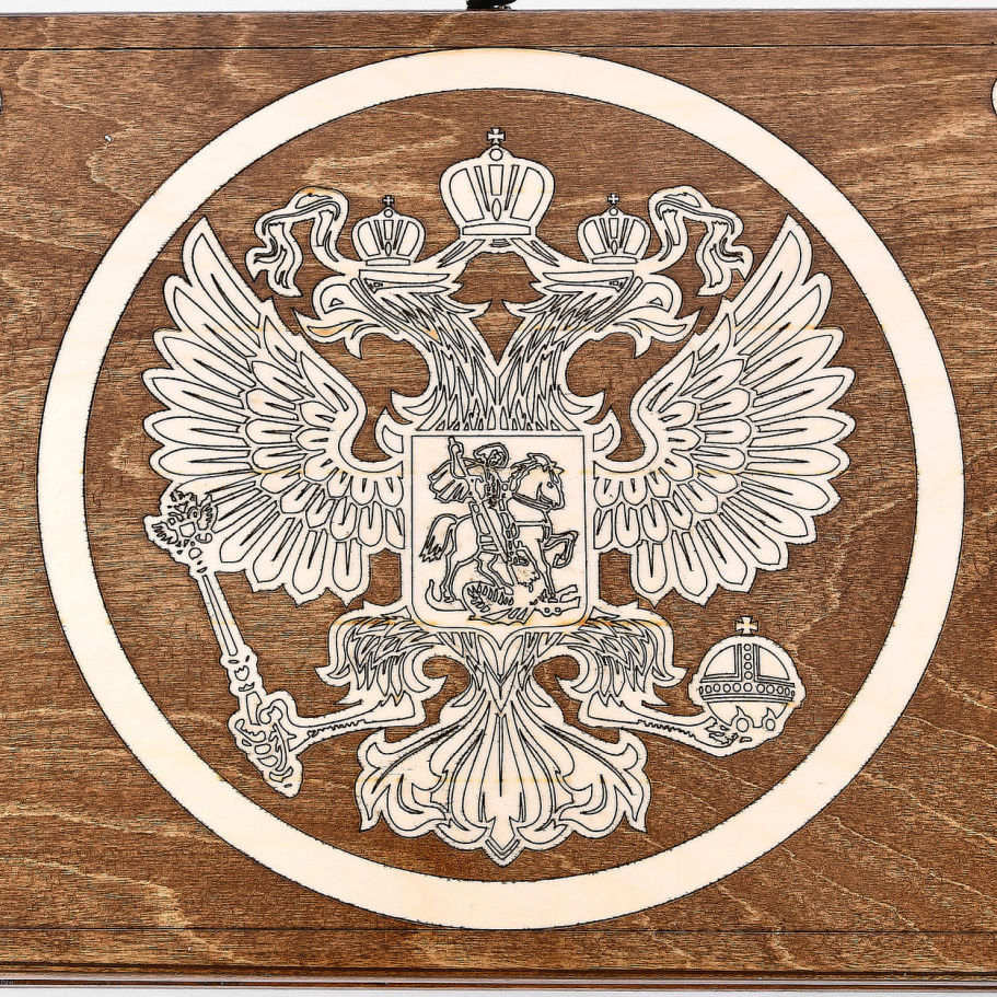 Нарды "Герб России"  большие 60, Harutyunyan купить в Казани