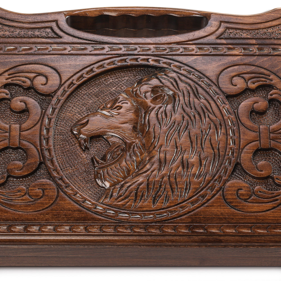 Нарды резные Агнес "Оскал Льва" средние, 50 купить в Казани Нарды резные Агнес "Оскал Льва" средние, 50 купить в Казани