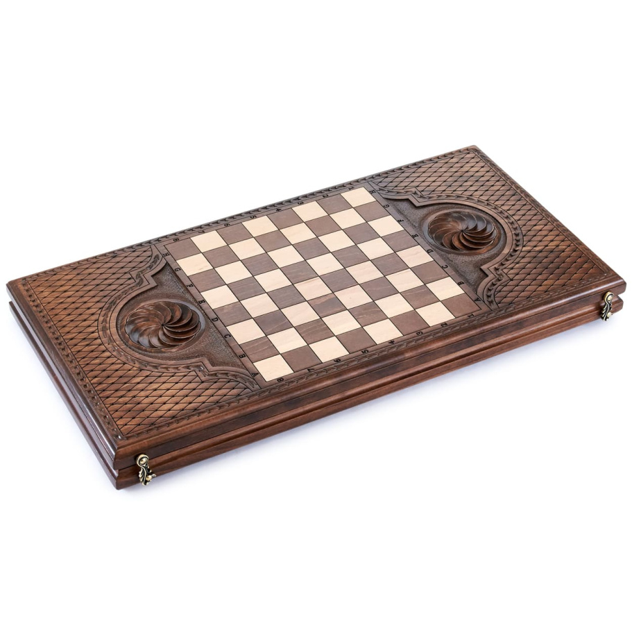 Нарды резные "Царь зверей" большие 60, Harutyunyan купить в Казани