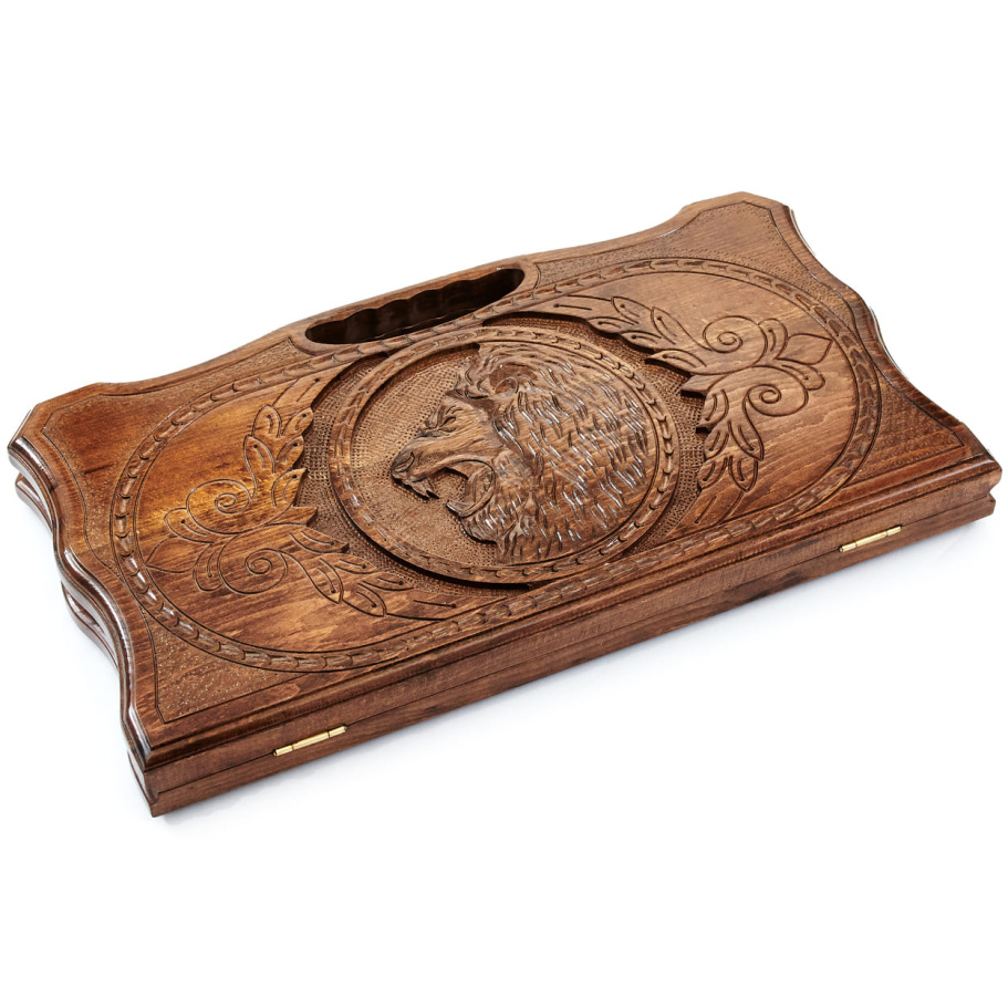 Нарды резные "Оскал Льва" средние 50, Harutyunyan Нарды резные "Оскал Льва" средние 50, Harutyunyan