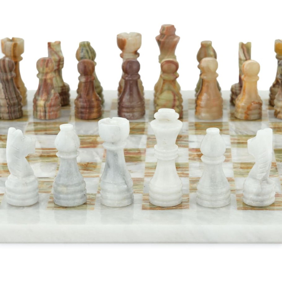 Шахматы из камня "Атлантида" мрамор и оникс 30 купить в Казани