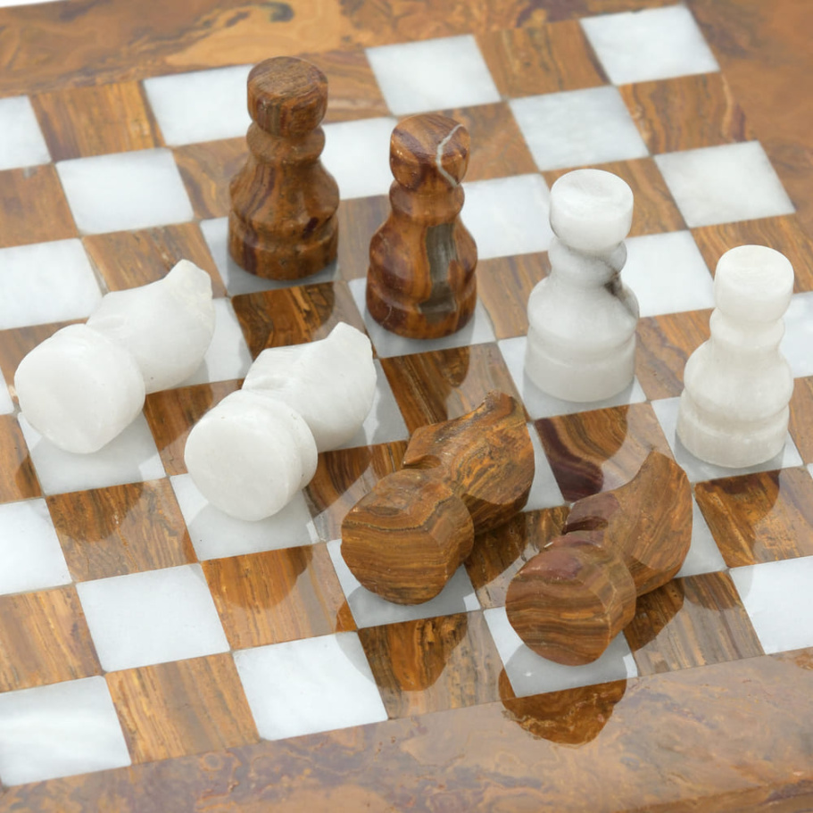 Шахматы из камня "Кирена" мрамор и яшма 20 купить в Казани
