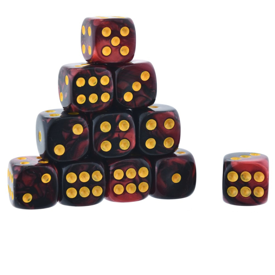 Кости игральные "Флора" акрил, красный, 12 мм (2 шт.) купить в Казани