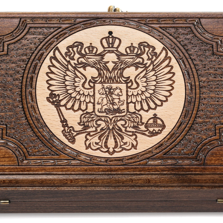 Нарды резные Рэкто "Герб России" мини 30, Harutyunyan купить в Казани