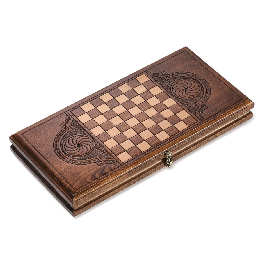 Нарды резные Рэкто "Герб России" малые 40, Harutyunyan купить в Казани